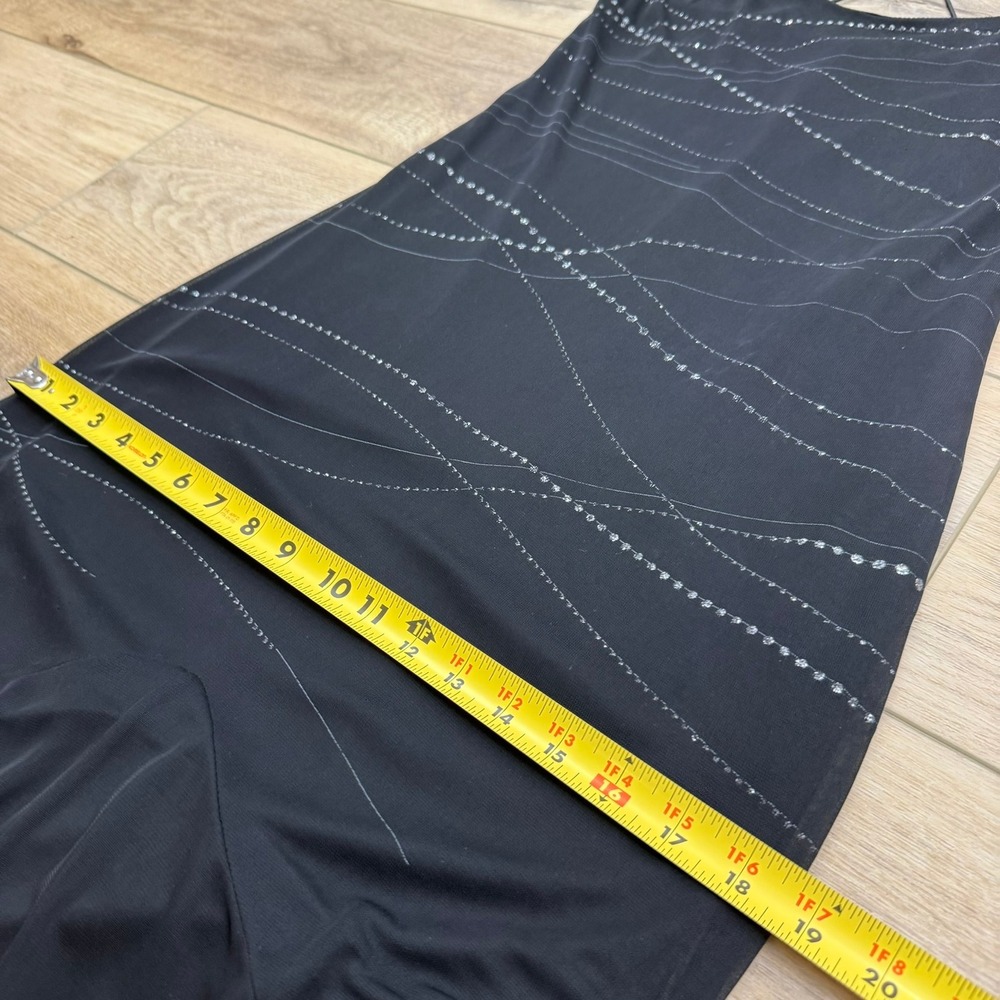 Vintage Whimsigoth Y2K Black Sheer Mesh Mermaid Midi Dress Stretchy‎ Byer Too - Picture 16 of 16